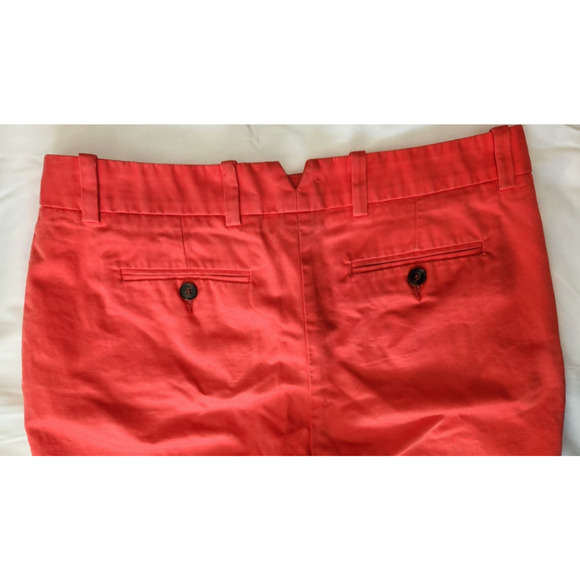 Lacoste Orangey-Red Women's Size US 4, FR 36 Chino Cotton Pants Made in France - Picture 3 of 11
